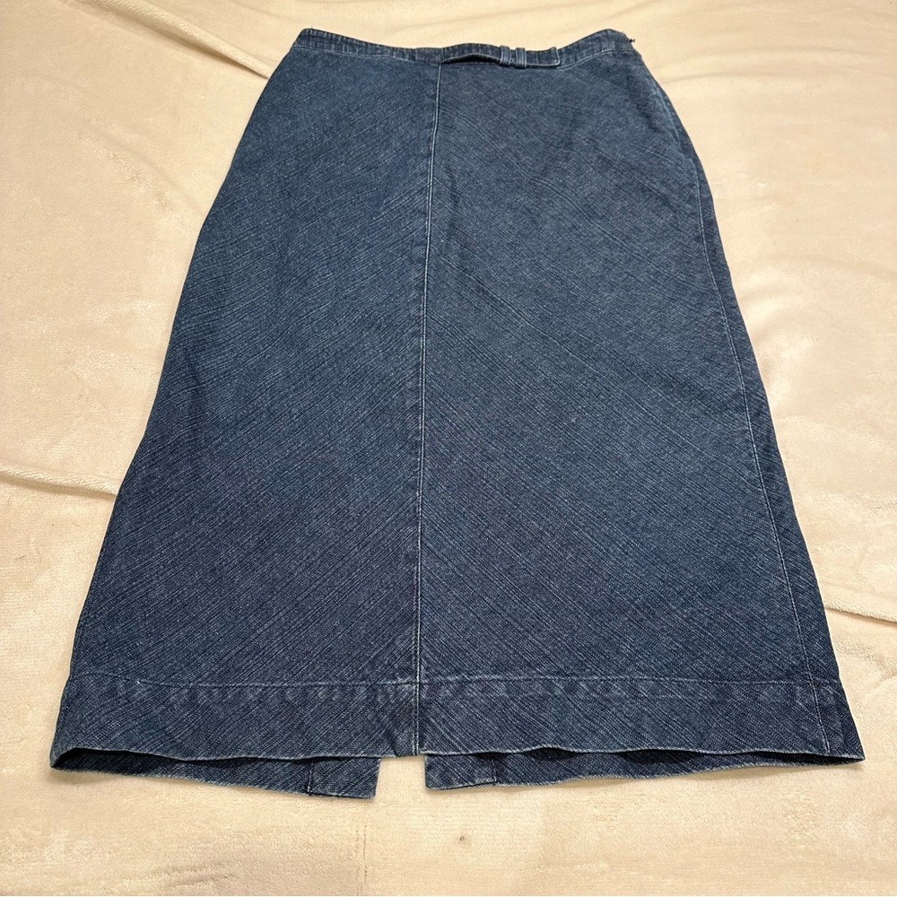 Faconnable Dark Blue Midi Skirt - Picture 3 of 7